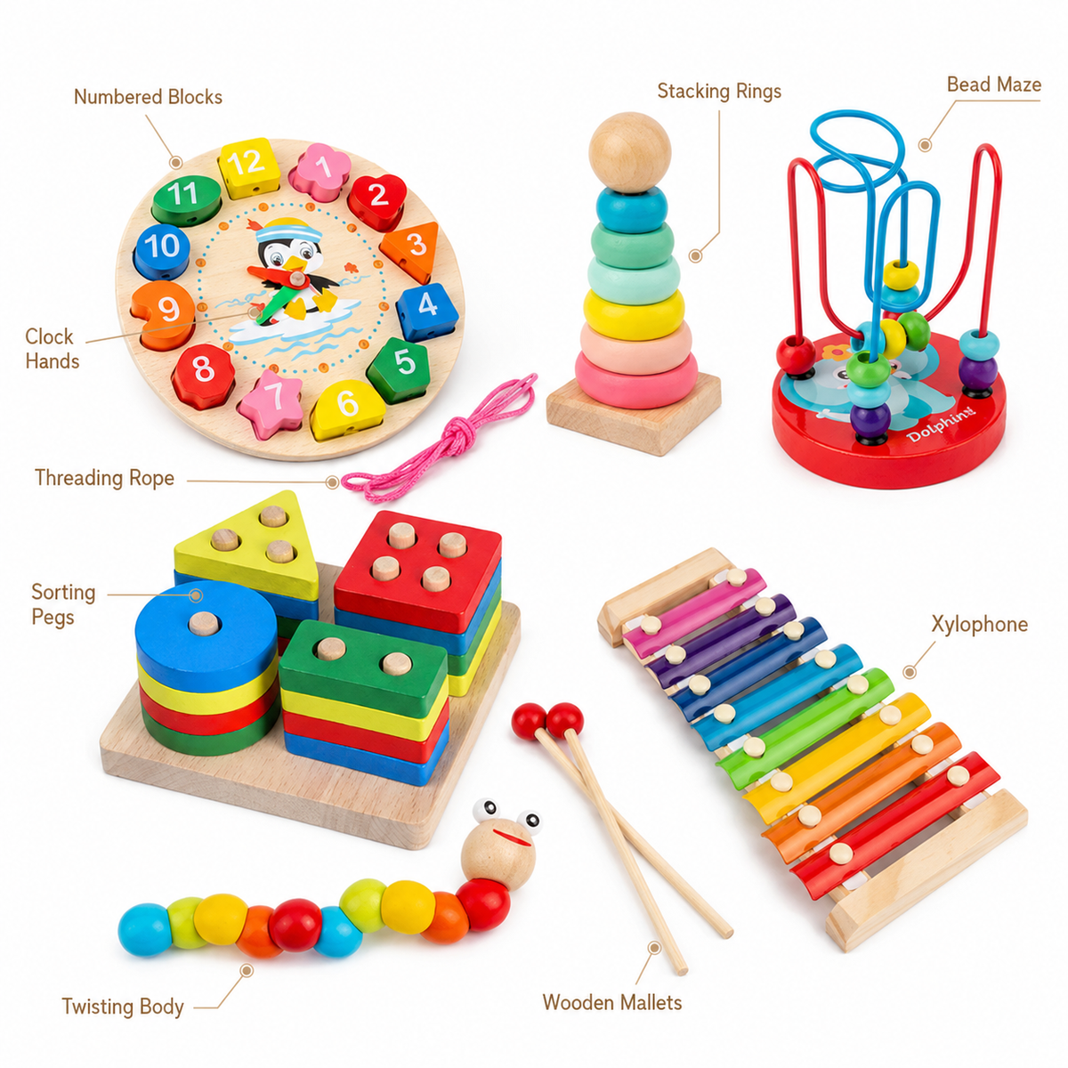 Montessori Wooden Activity Set Montessori Nation