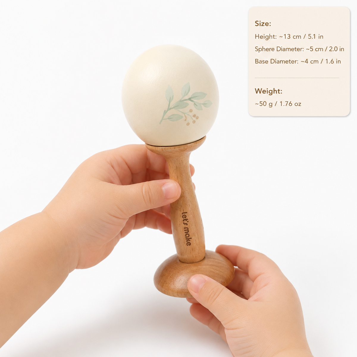 Montessori Wooden Baby Rattle Montessori Nation