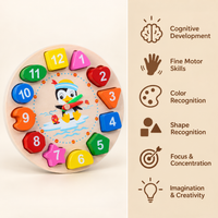 Montessori Wooden Clock Puzzle Montessori Nation