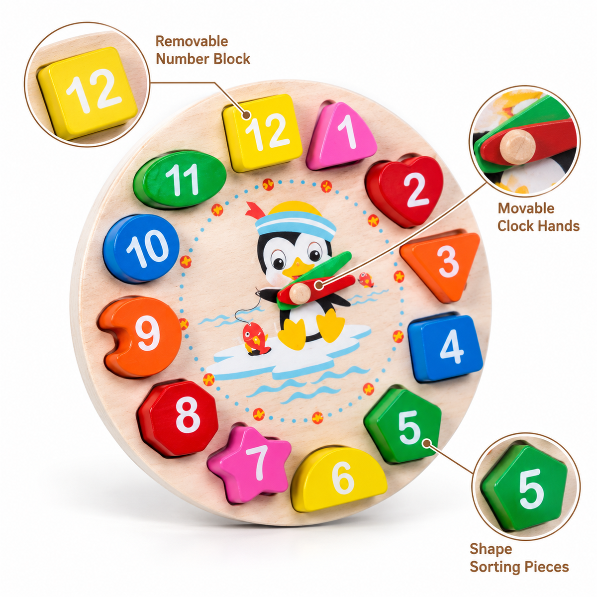 Montessori Wooden Clock Puzzle Montessori Nation