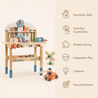 Montessori Wooden Tool Bench for Kids Montessori Nation