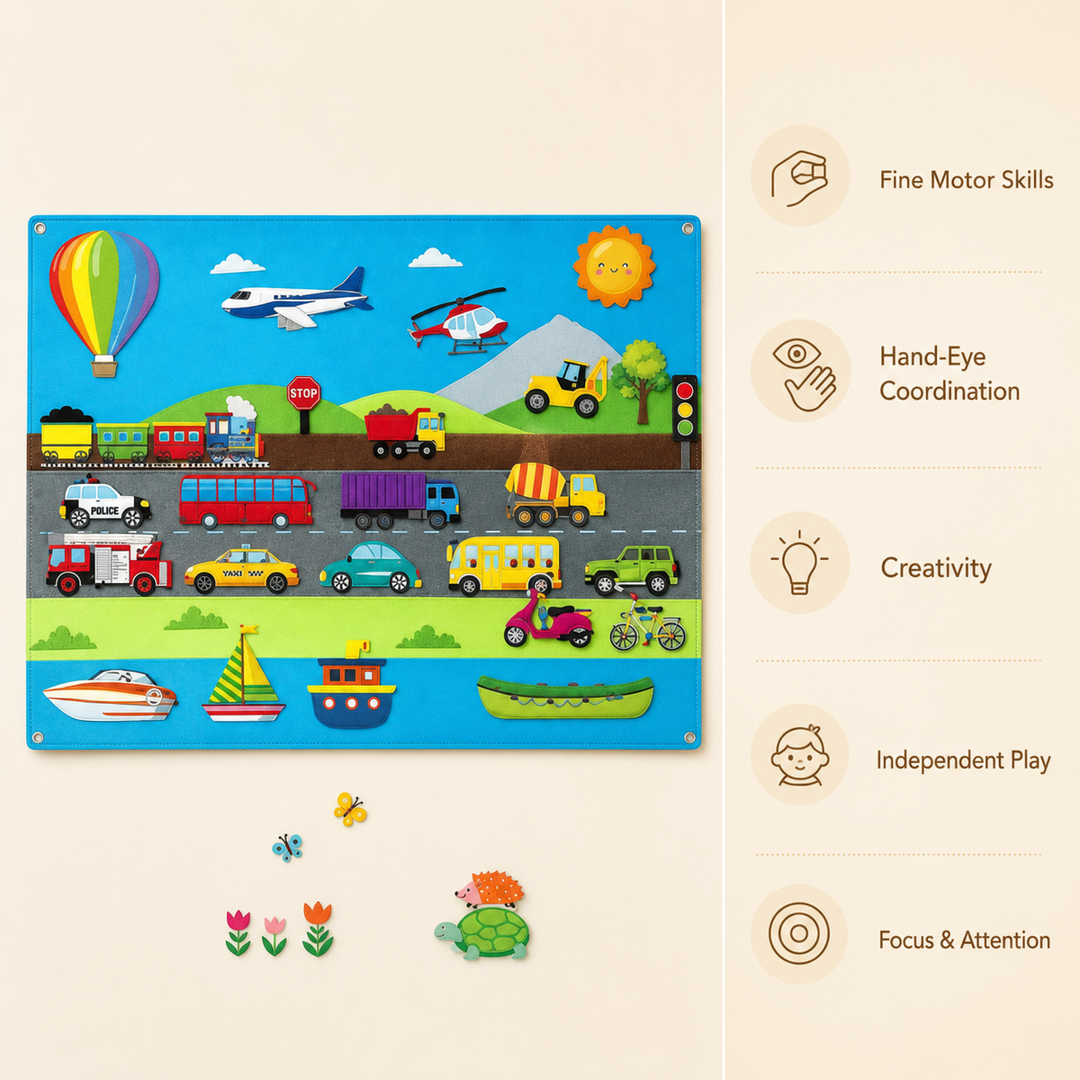 Transportation Felt Story Board Montessori Nation